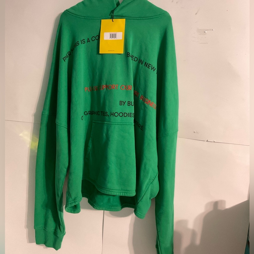 NWT Pyer Moss Green Couturier Hoodie  Loot-Out Event